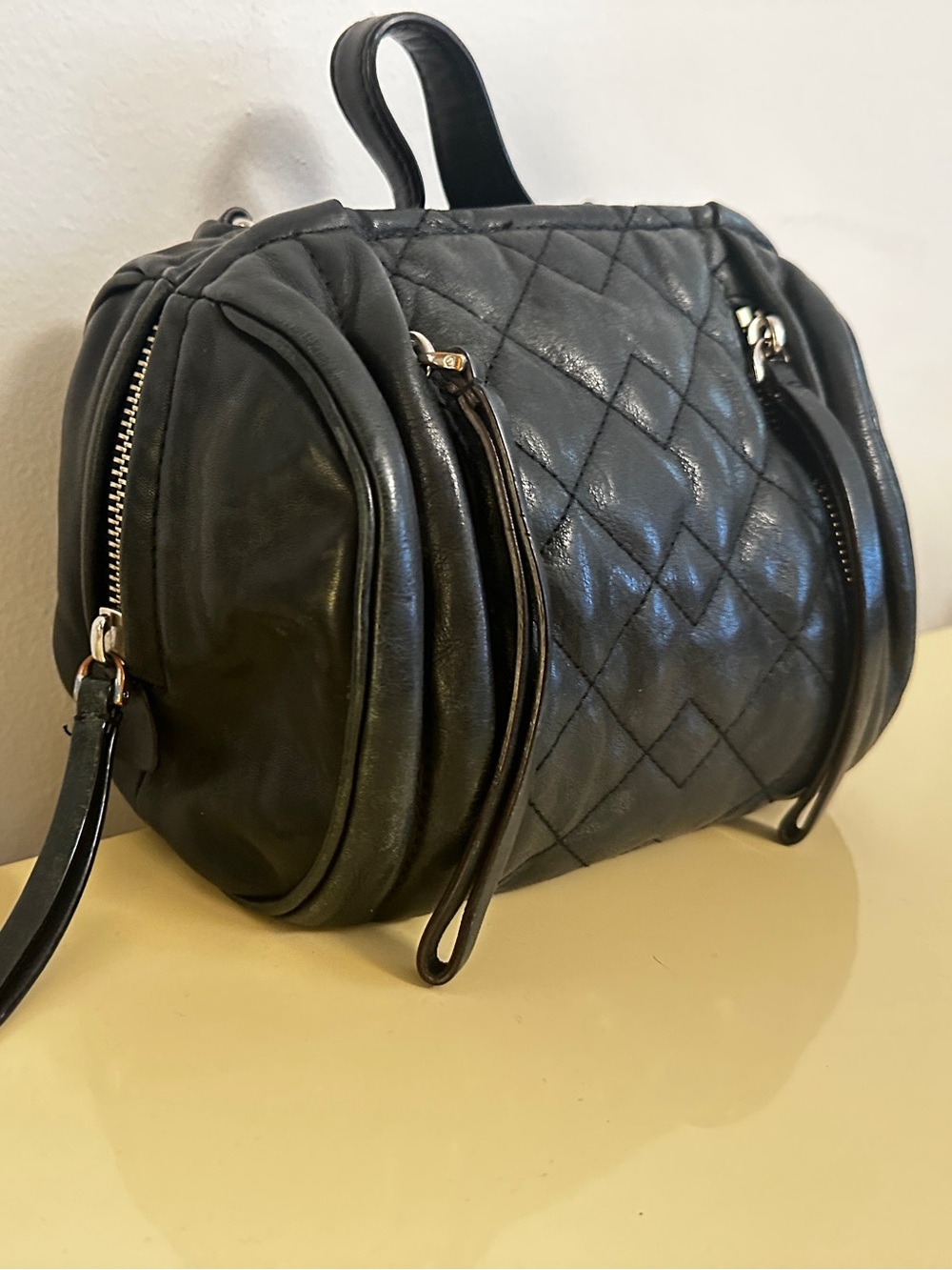 Marc By Marc Jacobs Moto Quilted Black Leather Crossbody Bag